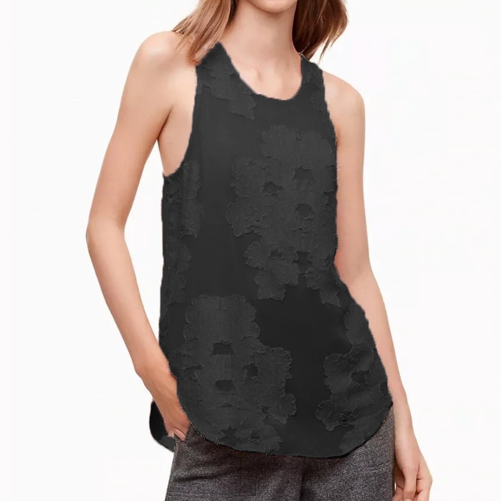 Aritzia Floral Lace Sheer Tank